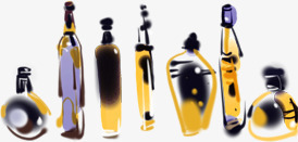 彩绘风格酒瓶元素png免抠素材_新图网 https://ixintu.com 元素 彩绘 酒瓶 风格