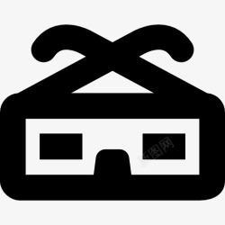 老式眼镜老式的3D眼镜图标高清图片
