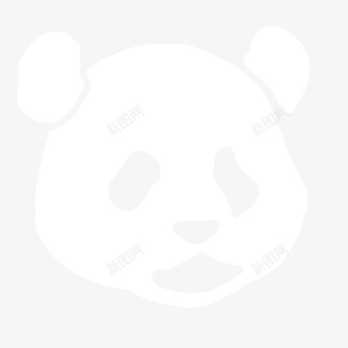 熊猫头500x500图标png_新图网 https://ixintu.com 剪影 平涂 扁平 熊猫
