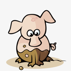 泥巴里的小猪泥坑里的小猪高清图片