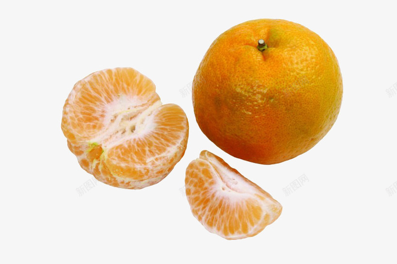 剥皮的橘子png免抠素材_新图网 https://ixintu.com 拨开的橘子 橘子 橘瓣 橙色橘子 水果 甜橘子