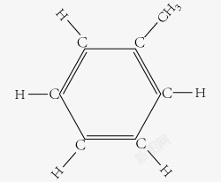 甲苯的分子结构式素材