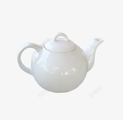 茶壶png免抠素材_新图网 https://ixintu.com 下午茶 瓷器 白色 茶壶 餐具