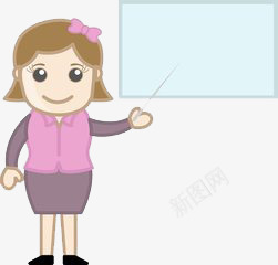 卡通老师教学图案png免抠素材_新图网 https://ixintu.com 卡通人物 可爱元素 教学