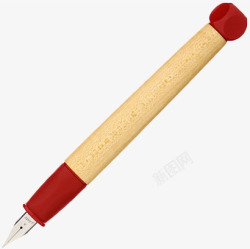 红色钢笔海报素材