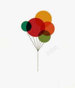 一束彩色气球素材