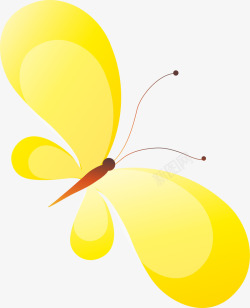 美丽飞虫黄色卡通蝴蝶高清图片