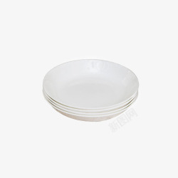 白色盘子骨瓷餐具素材