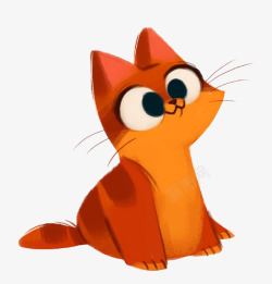 橘色猫咪卡通猫咪高清图片