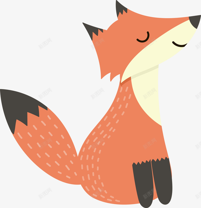 可爱的橘色小狐狸手绘图png免抠素材_新图网 https://ixintu.com 动物 可爱的 小狐狸 尾巴 手绘图 狡猾的 简图