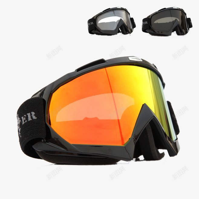 滑雪眼镜psd免抠素材_新图网 https://ixintu.com 产品实物 滑雪护目镜 眼镜 防风