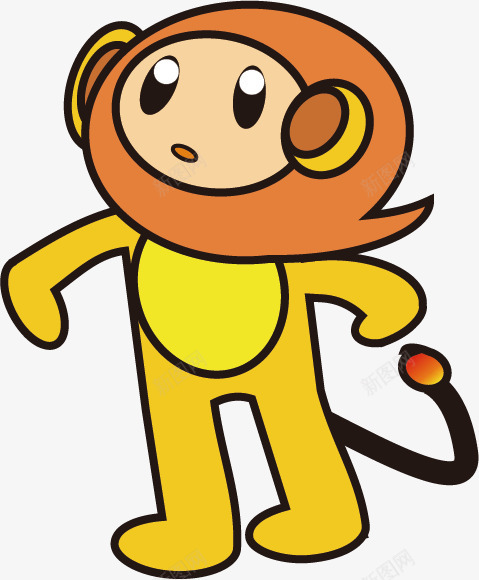创意十二生肖png免抠素材_新图网 https://ixintu.com 儿童 动物 十二生肖 卡通 可爱 扮演 猴子 生肖 申猴 设计 造型
