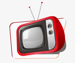 红色天线红色大头电视机高清图片