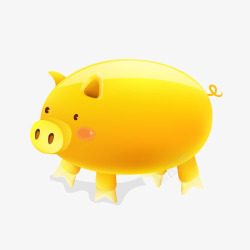 金色小猪装饰素材