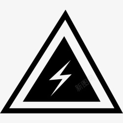危险符号带有螺栓标志的危险三角符号图标高清图片