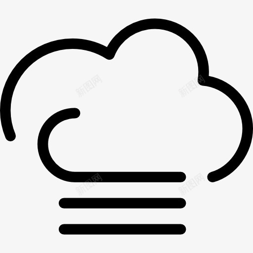 多云多雾的天气符号图标png_新图网 https://ixintu.com 云 大风 天气 界面 符号 阴天 雾 风