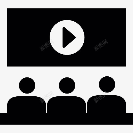 电影和观众图标png_新图网 https://ixintu.com 播放 电影 观众 视频