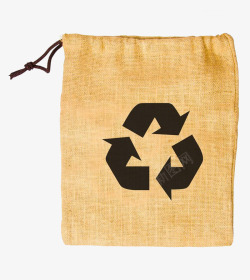 黄色麻布环保包装袋素材