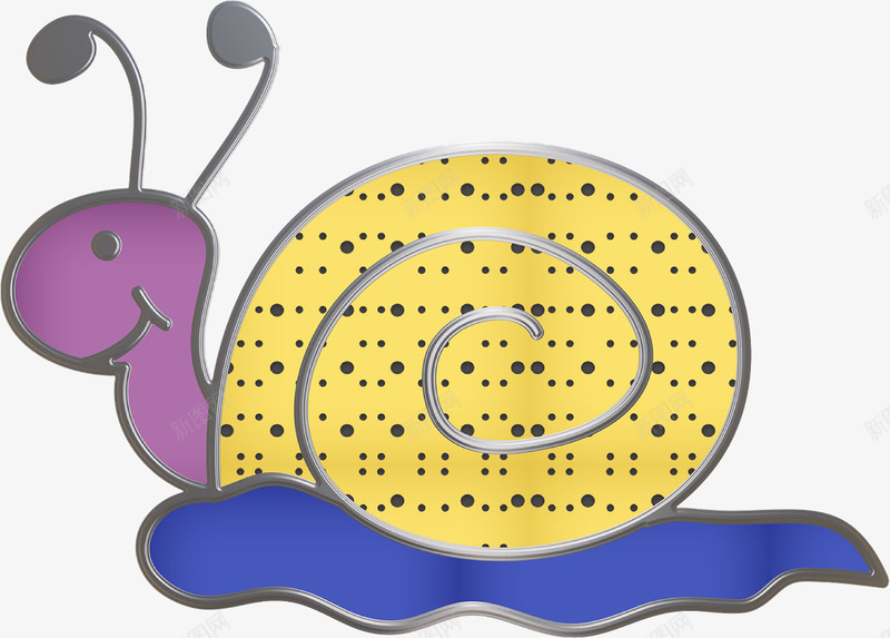 卡通蜗牛png免抠素材_新图网 https://ixintu.com 创意 卡通 昆虫 蜗牛