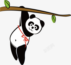 爬树熊猫爬树的熊猫高清图片