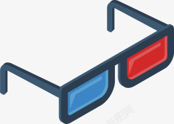 3D眼镜电影矢量图素材