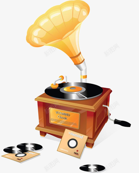 有质感的音乐唱片机png免抠素材_新图网 https://ixintu.com 卡通 唱片机 复古 老师 质感 音乐