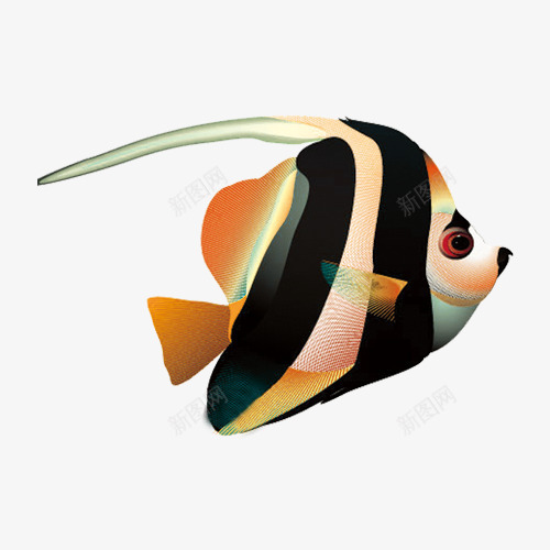 可爱卡通热带鱼png免抠素材_新图网 https://ixintu.com 卡通 可爱 热带鱼 装饰 鱼