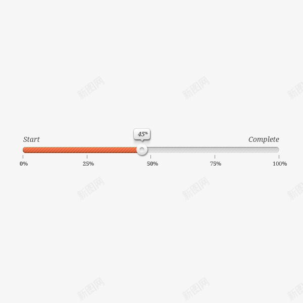 进度条png免抠素材_新图网 https://ixintu.com 橘色 百分数 进度条