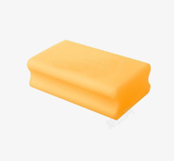 黄色长方形洗衣皂素材