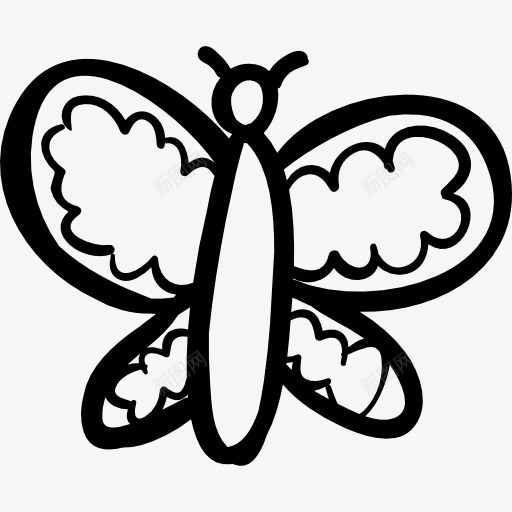 蝴蝶图标png_新图网 https://ixintu.com 动物 手绘 指出 昆虫 概述 蝴蝶 轮廓上看 飞