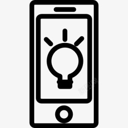 蜂窝电话蜂窝电话用的灯泡象征图标高清图片