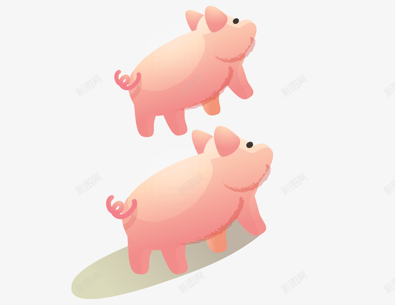 卡通手绘可爱红色小猪矢量图ai免抠素材_新图网 https://ixintu.com 卡通的猪 可爱的小猪 手绘的小猪 矢量的动物 红色的猪 矢量图