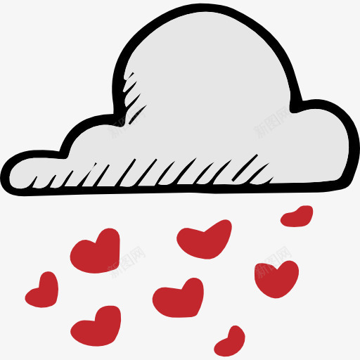 云图标png_新图网 https://ixintu.com 云 天气 心 情人节 雨