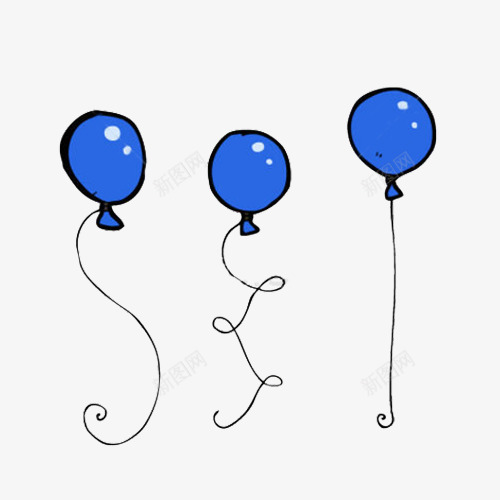 三个蓝色气球png免抠素材_新图网 https://ixintu.com 三个蓝色气球 带绳子气球 气球 气球简笔画 蓝色气球 蓝色气球简笔画