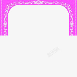 紫色拱门造型素材