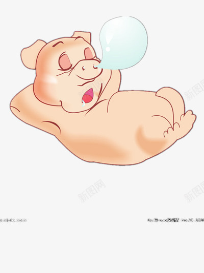 睡梦中的小猪png免抠素材_新图网 https://ixintu.com 动物 卡通 睡觉 素材