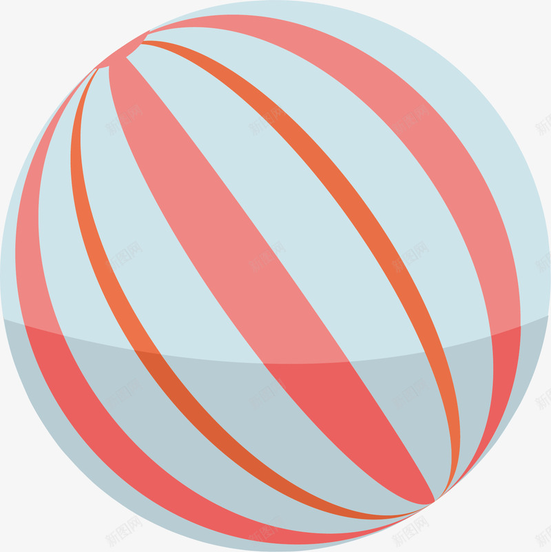 条纹的球球矢量图ai免抠素材_新图网 https://ixintu.com 圆形 游戏 球形 球类 红色 蓝色 运动 矢量图