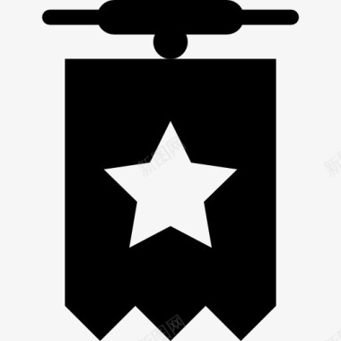 徽章与星形图标图标