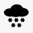 中雪气象符号小图标图标