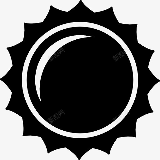 太阳图标png_新图网 https://ixintu.com 光 天 形状 旅行和旅游 空间 符号 阳光 黑色