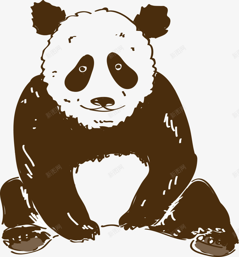 卡通手绘熊猫png免抠素材_新图网 https://ixintu.com 动物 卡通熊猫 手绘熊猫 熊猫 稀有动物