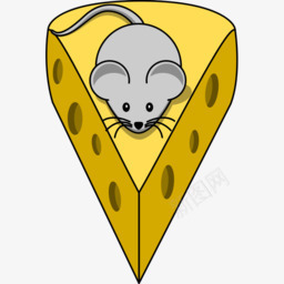 动物鼠标前的一个奶酪open图标图标