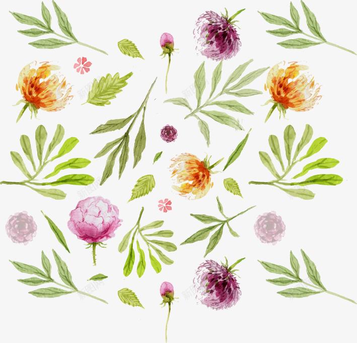 多种花朵背景自然png免抠素材_新图网 https://ixintu.com 多种 背景 自然 花朵 设计