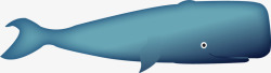 蓝色卡通大海鲸鱼素材