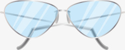 蓝色眼镜框素材