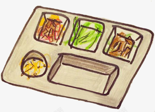 食物餐盘png免抠素材_新图网 https://ixintu.com 手绘 插画 用餐 盘子 餐具