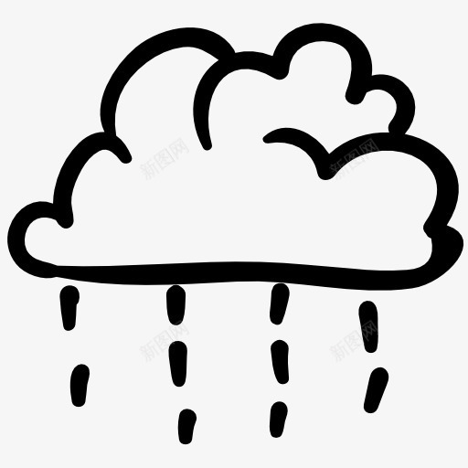 大雨天气符号图标png_新图网 https://ixintu.com 大雨