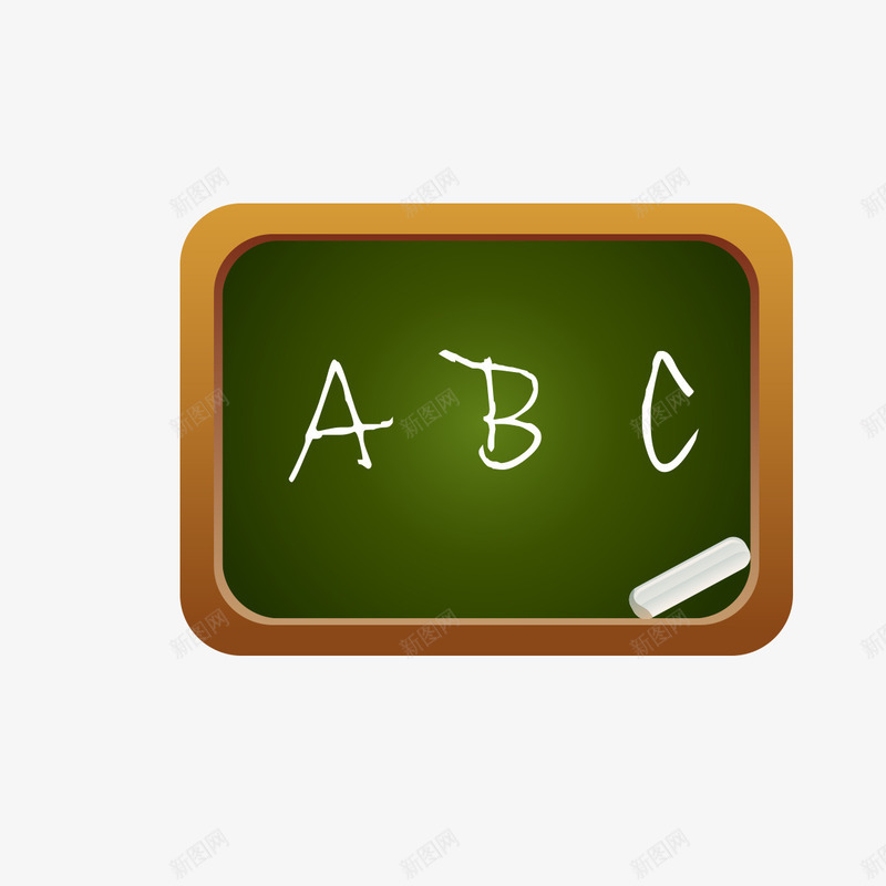 黑板教材ABCpng免抠素材_新图网 https://ixintu.com ABC 教学用具 黑板