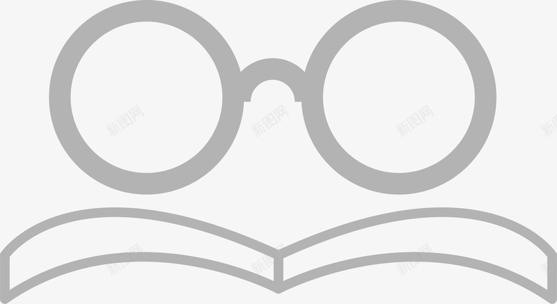 灰色眼镜书本亲子阅读图标矢量图eps_新图网 https://ixintu.com 书本 亲子阅读 图标 学习教育 扁平图标 文化阅读 眼睛 阅读图标 矢量图