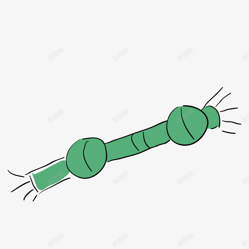 打结的绳子手绘图png免抠素材_新图网 https://ixintu.com 手绘图 打结的 简笔 绘画 绳子 绳结 绿色绳子
